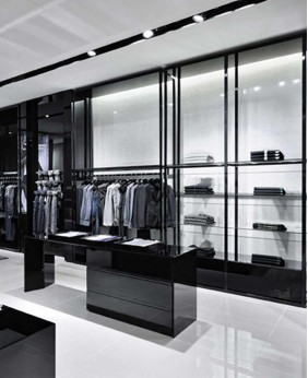 High End Wood Retail Clothing Shop Display