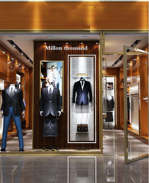 High End Wood Clothing Shops Display Stands