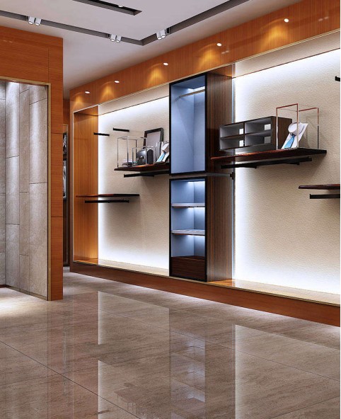 High End Wood Clothing Shops Display Stands