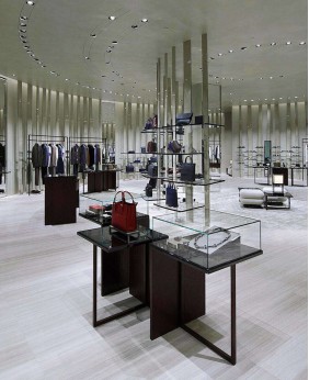 High End Wood Wall System For Clothing Shop Display