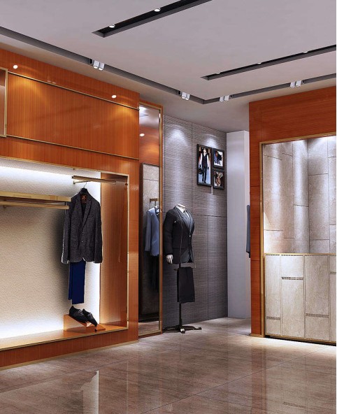 High End Wood Clothing Shops Display Stands