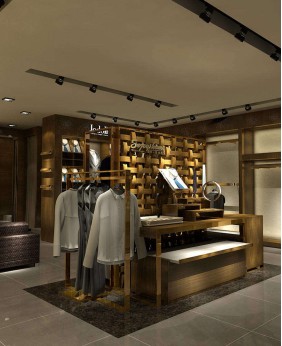 High End Wood Retail Clothing Display Rack