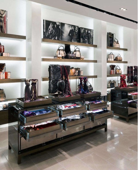 High End Wood Clothing Shop Display Equipment - Spark Retail Design