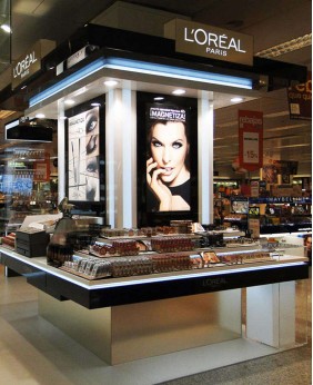 High End Custom Cosmetic Display Cabinet And showcase