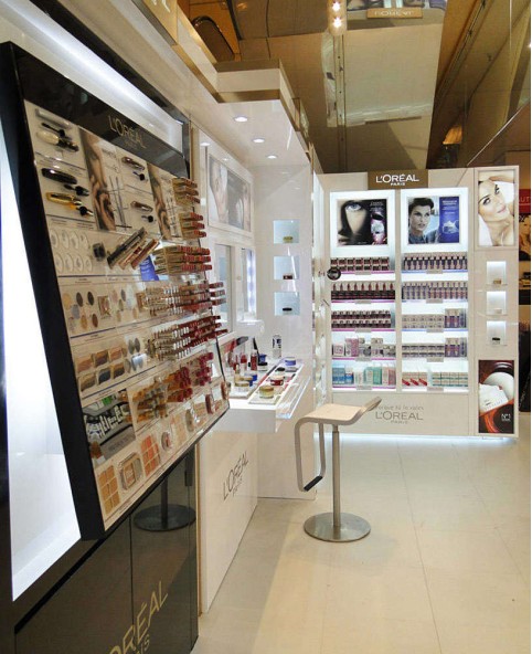 High End Custom Cosmetic Display Cabinet And showcase