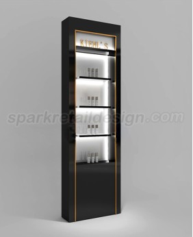 Black Custom Tall Makeup Display Showcase