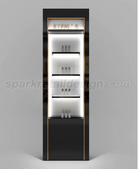Black Custom Tall Makeup Display Showcase