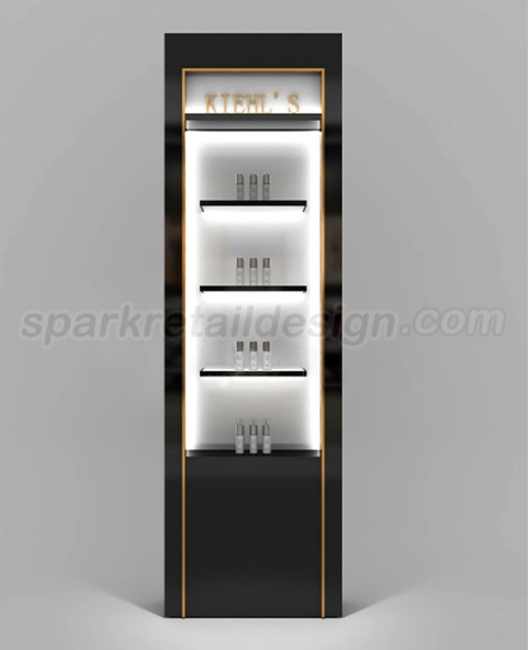 Black Custom Tall Makeup Display Showcase Black Custom Tall Makeup Display Showcase