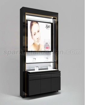 Black New Wall Skincare Cosmetic Display Showcases
