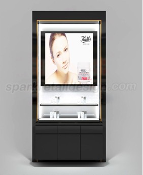 Black New Wall Skincare Cosmetic Display Showcases