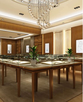 High End Jewelry Store Showcase Design