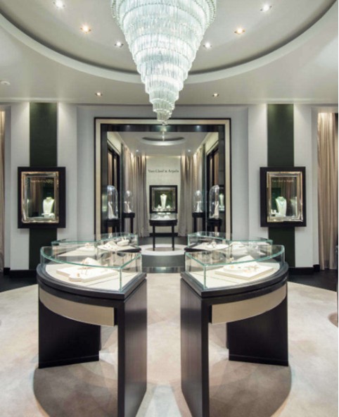 High End Jewelry Store Showcase Design