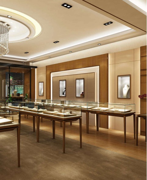 High End Jewelry Store Showcase Design