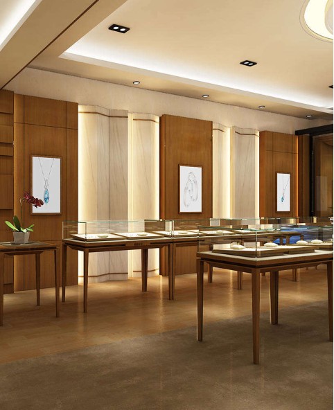 High End Jewelry Store Showcase Design