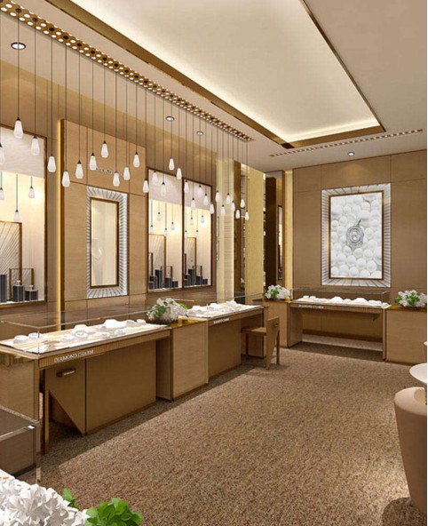 High End Custom Jewelry Showcase Display