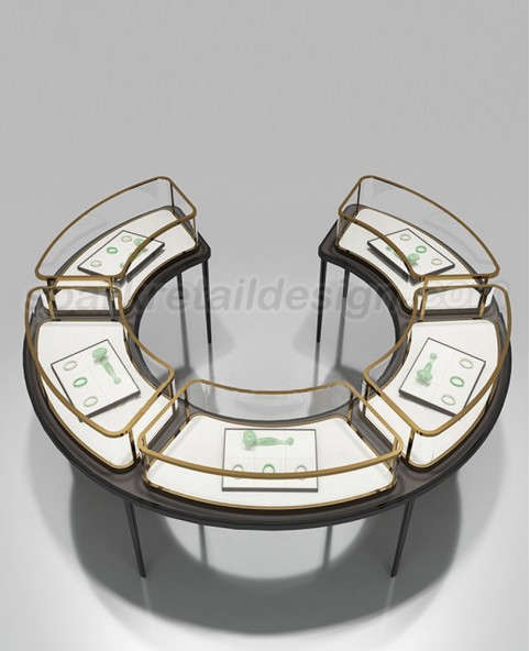 New Luxury  Circular Jewelry Shop Display Case New Luxury  Circular Jewelry Shop Display Case
