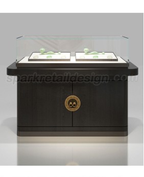 High End Black Wooden  Jewelry Display Counter Cabinets