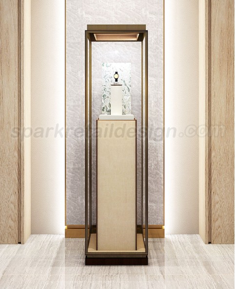 Luxury New Glass Wooden  Jewelry Pedestal Display Showcase