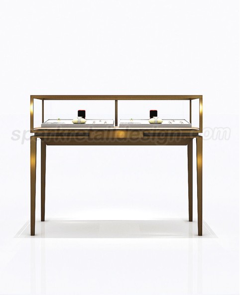 Luxury Stainless Steel Display Showcase For Jewelry Shop Luxury Stainless Steel Display Showcase For Jewelry Shop