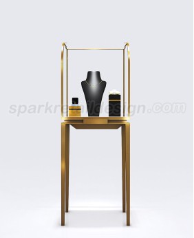 Luxury Stainless Steel Curved Glass  Jewelry Display Case For Sale Luxury Stainless Steel Curved Glass  Jewelry Display Case For Sale