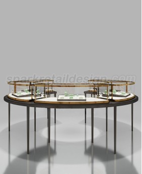 New Luxury  Circular Jewelry Shop Display Case New Luxury  Circular Jewelry Shop Display Case