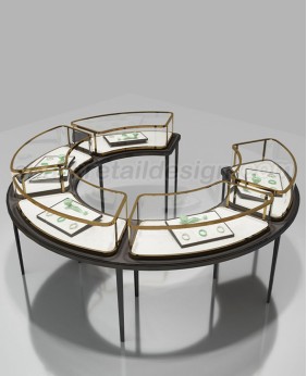 New Luxury  Circular Jewelry Shop Display Case