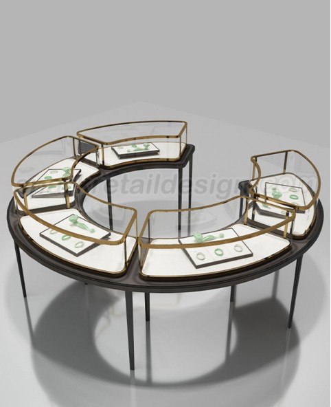 New Luxury  Circular Jewelry Shop Display Case New Luxury  Circular Jewelry Shop Display Case