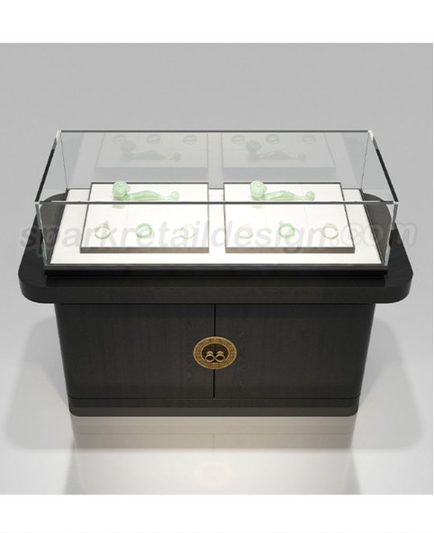High End Black Wooden  Jewelry Display Counter Cabinets