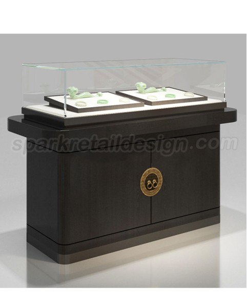 High End Black Wooden  Jewelry Display Counter Cabinets