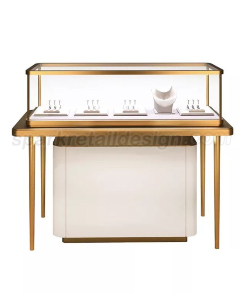 Luxury Wooden Glass  Jewelry Display Counter Luxury Wooden Glass  Jewelry Display Counter