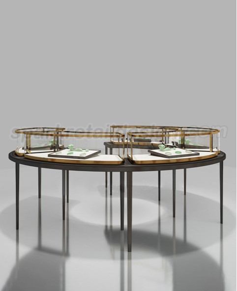 New Luxury  Circular Jewelry Shop Display Case New Luxury  Circular Jewelry Shop Display Case
