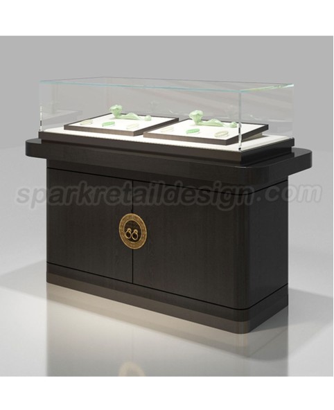 High End Black Wooden  Jewelry Display Counter Cabinets