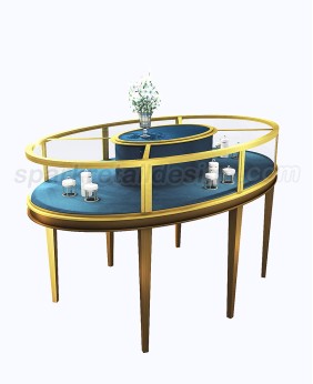 Luxury New Round Glass  Jewelry Display Case