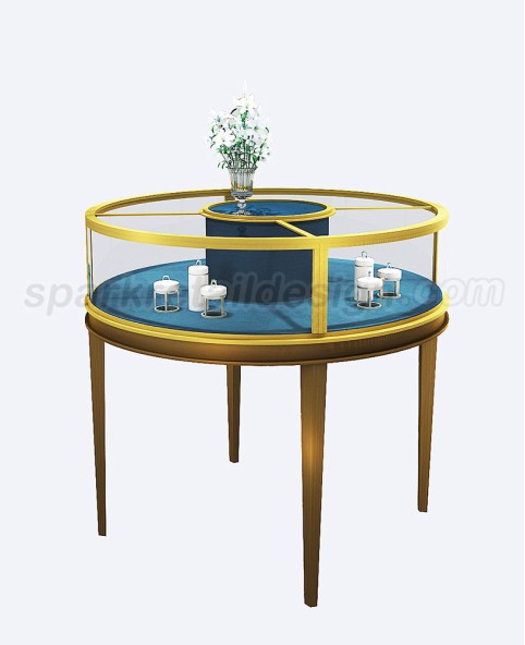 Luxury New Round Glass Jewelry Display Case Luxury New Round Glass Jewelry Display Case