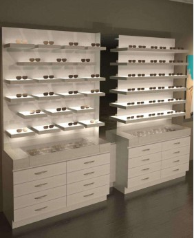 High End Retail Optical Eyewear Counter Display