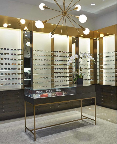 High End Retail Optical Shop Interior Counter Design