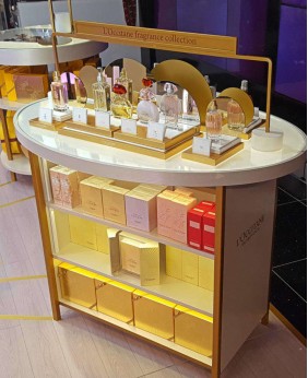 High End Retail Perfume Glass Display Stand