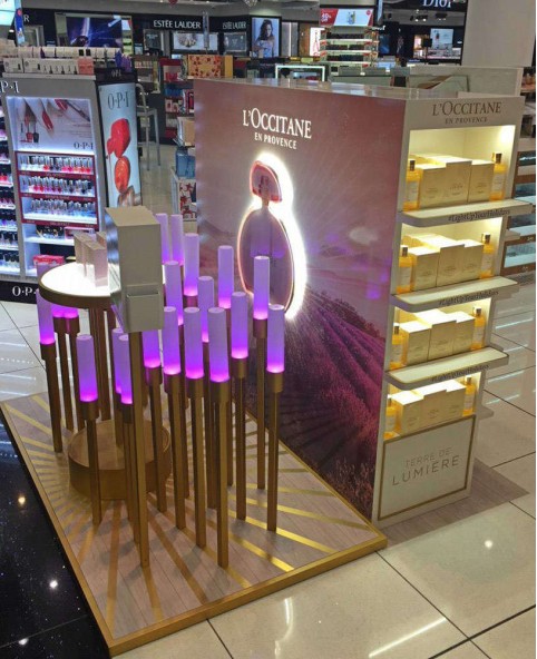 High End Retail Perfume Glass Display Stand