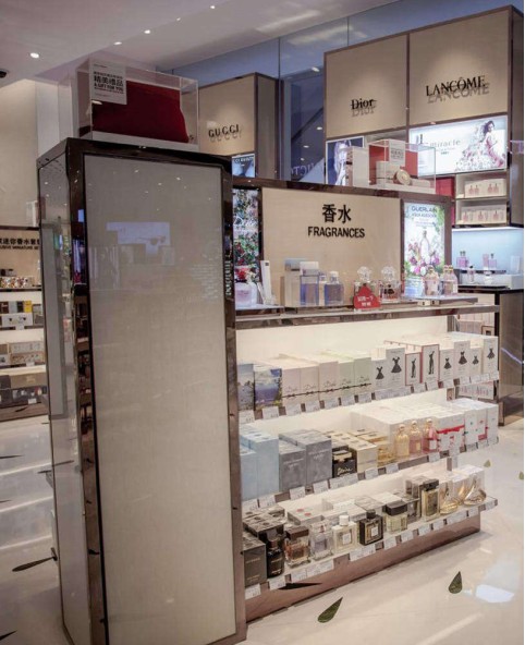 Retail Custom Perfume Shop Display Cabinet